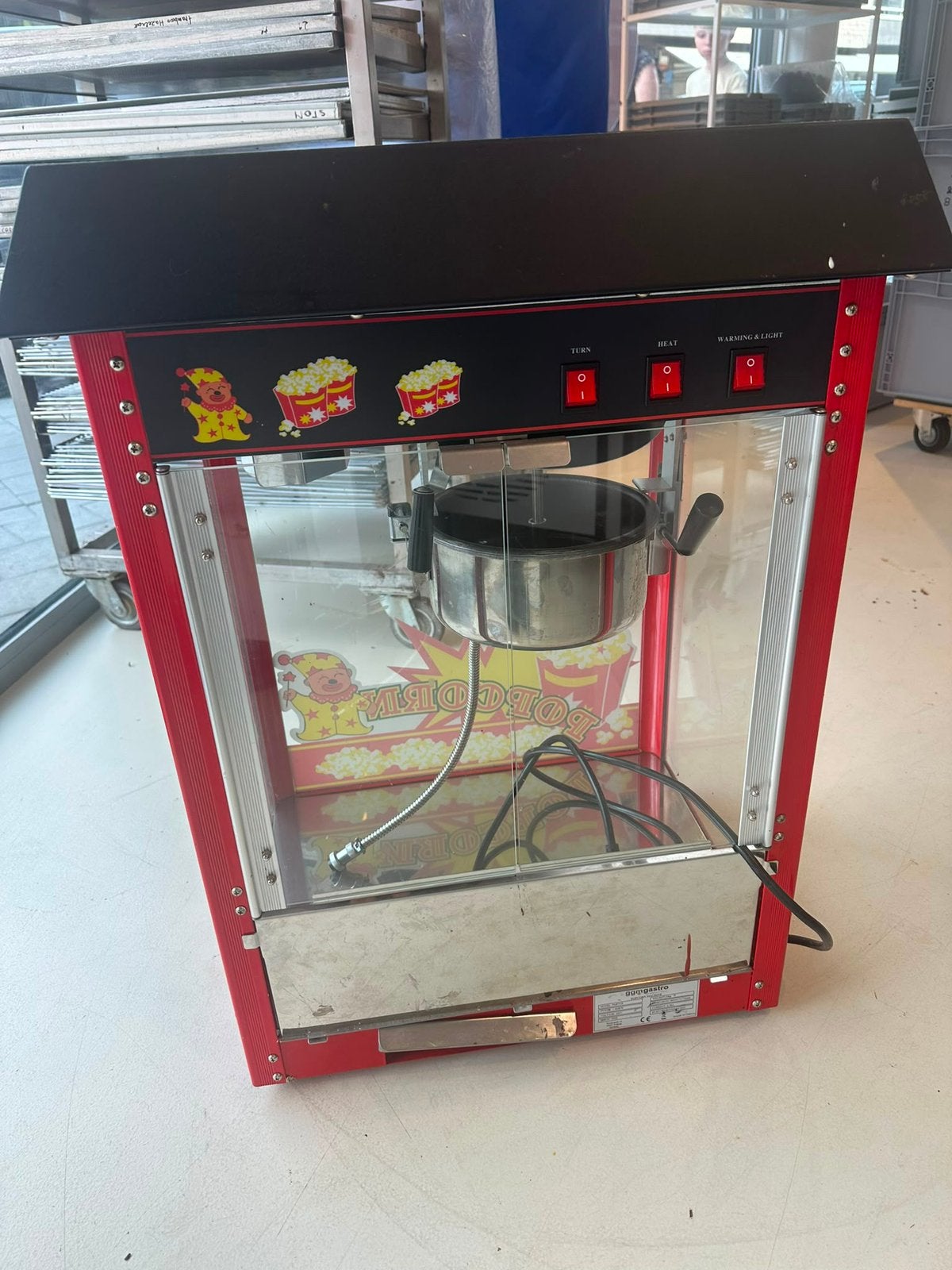 GGM Gastro Popcornmachine PMET5S – Perfect werkend, Enlèvement, Utilisé, Autres types