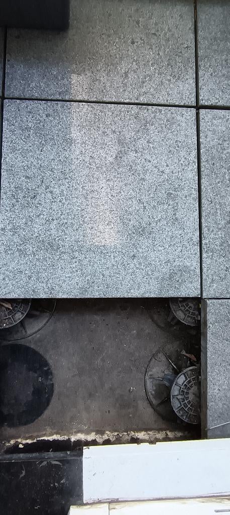 Dalle de terrasse en béton gris  + Plots terrasse, Jardin & Terrasse, Enlèvement, Utilisé, Béton