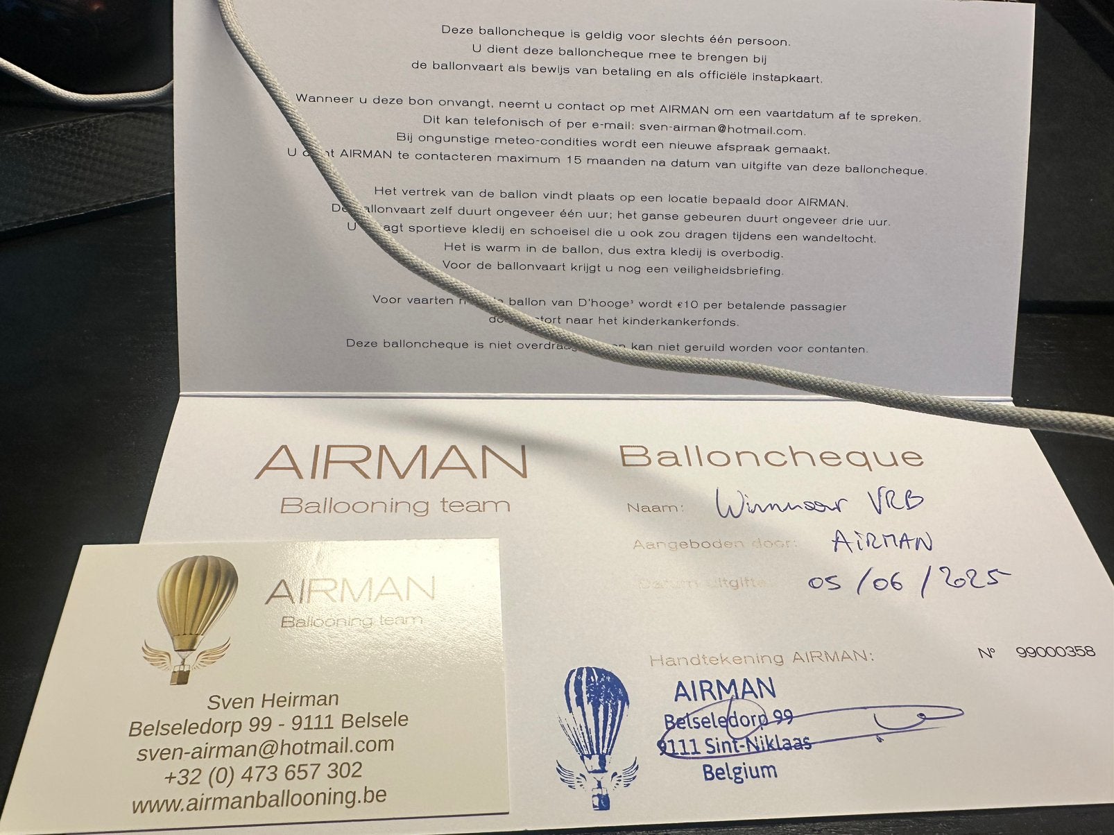 Ballonvaart omgeving Sint Niklaas, Eén persoon