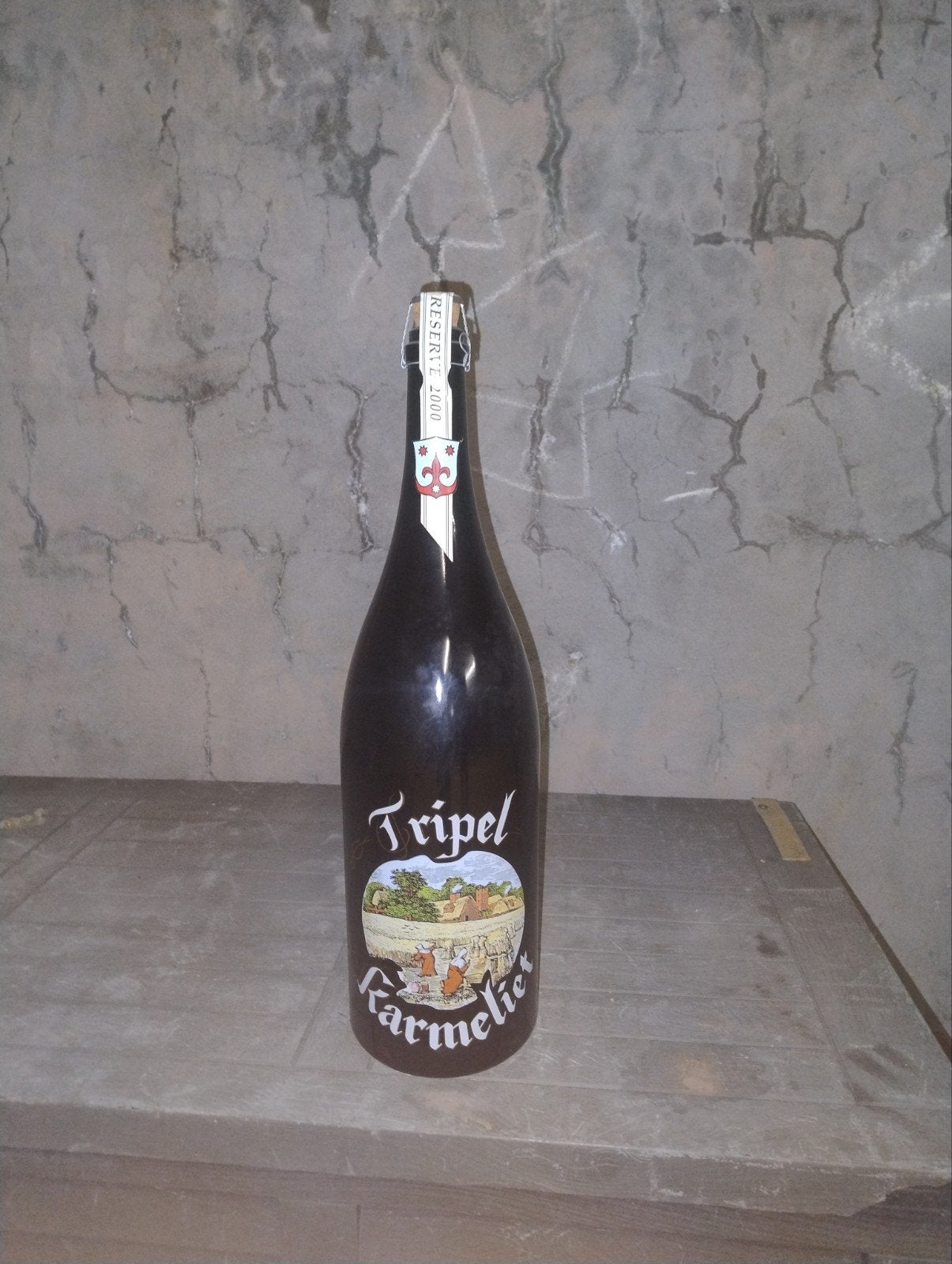 Mooie fles Tripel Karmeliet, Enlèvement