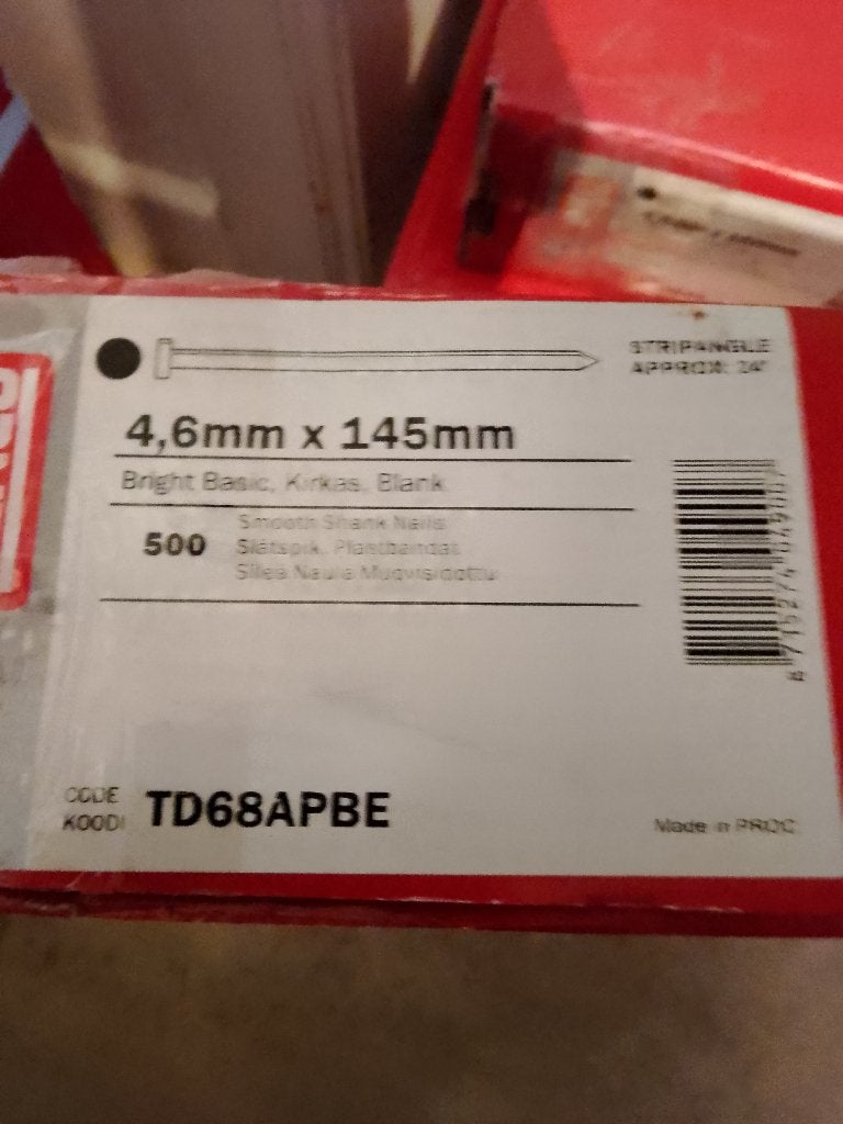 Senco TD68APBE stripspijkers Type TD 4,6 x 145 blank, Bricolage & Construction, Enlèvement ou Envoi, Neuf, 100 à 250 mm, Clous