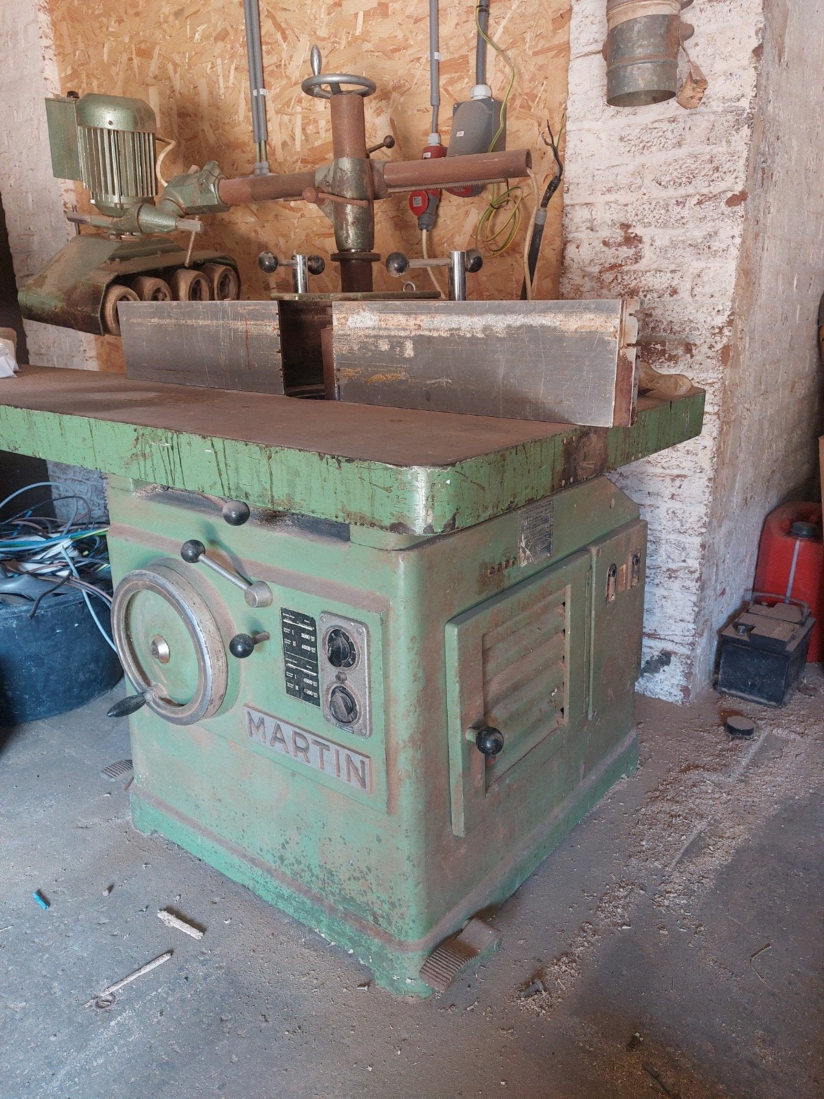 Toupie menuiserie MARTIN + entraîneur, Enlèvement, Utilisé, Électrique, Martin