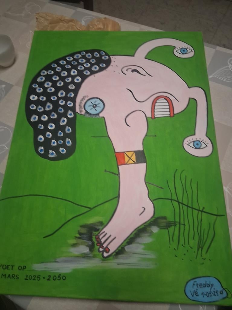 Voet op mars, Antiek en Kunst, Ophalen of Verzenden