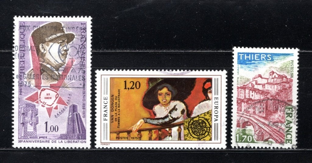 FRANKRIJK Lot 1974-1976 gestempeld, Verzenden, Gestempeld