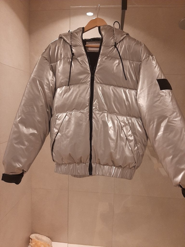 Zilverkleurige bomberjack "calvin klein" mt s, Calvin Klein, Nieuw, Ophalen of Verzenden, Zilver