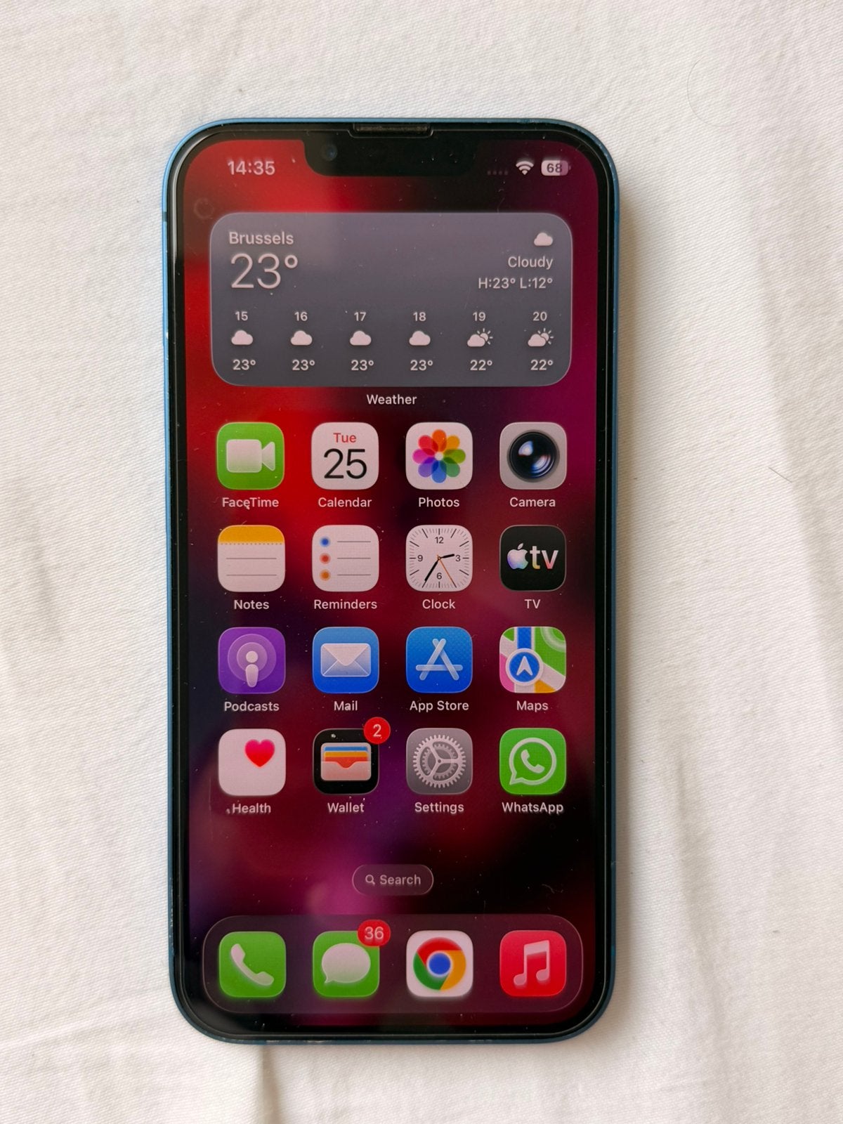 iPhone 13 128GB – Blauw, Enlèvement ou Envoi, Comme neuf, Bleu, IPhone 13
