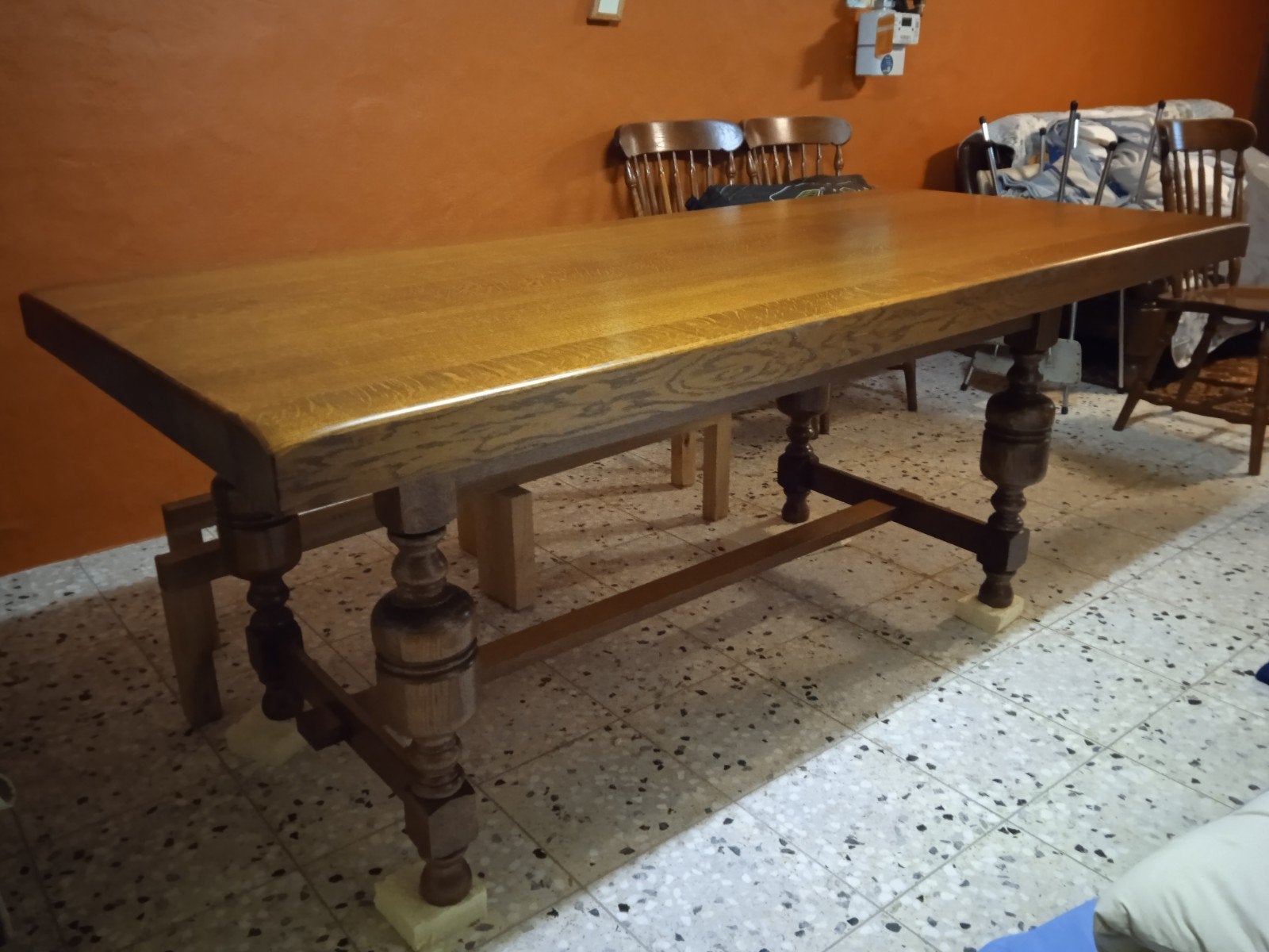 Eetkamer tafel met 6 stoelen, Antiek en Kunst, Ophalen