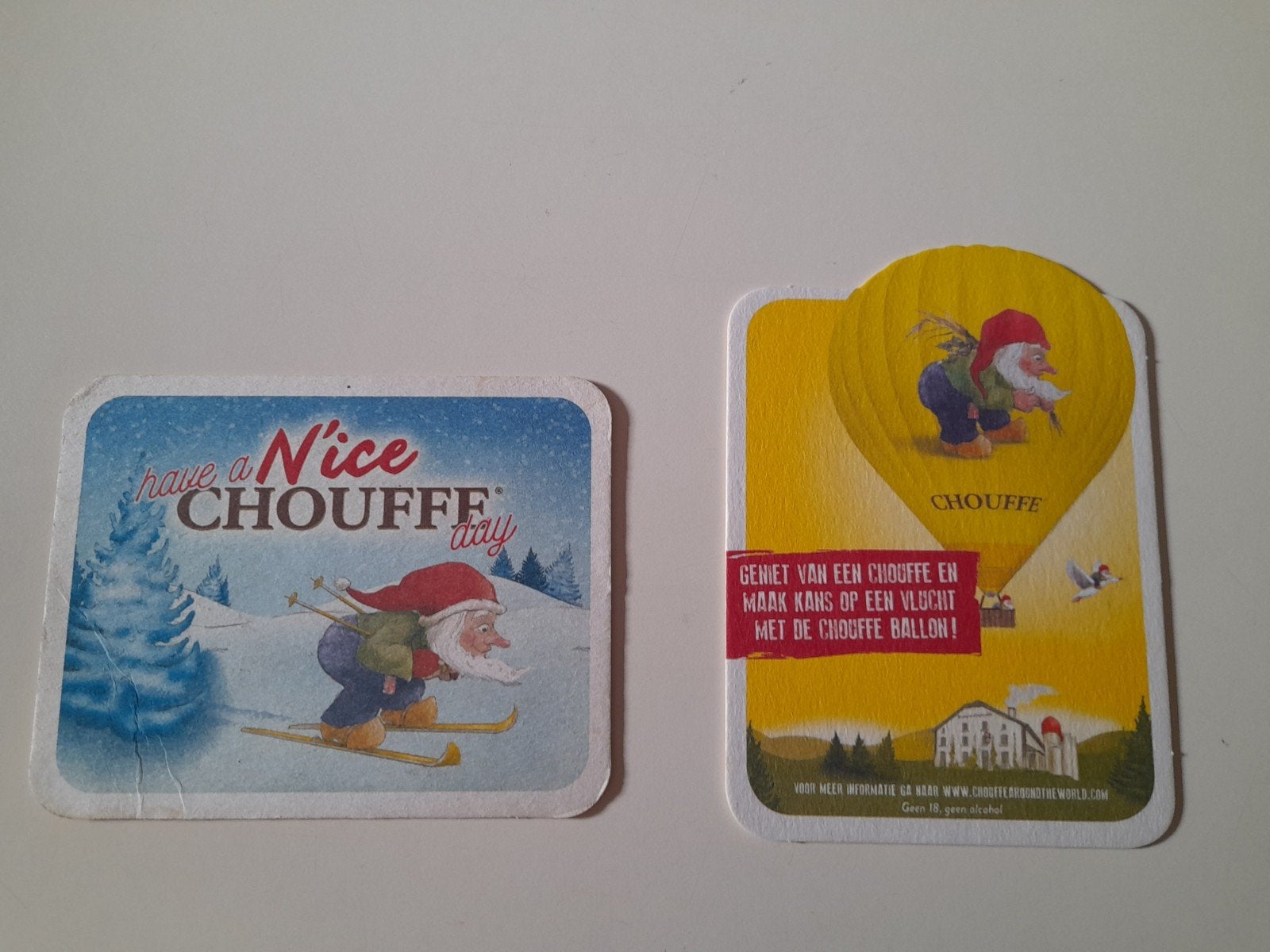 2 bierviltjes chouffe, Verzamelen, Ophalen of Verzenden