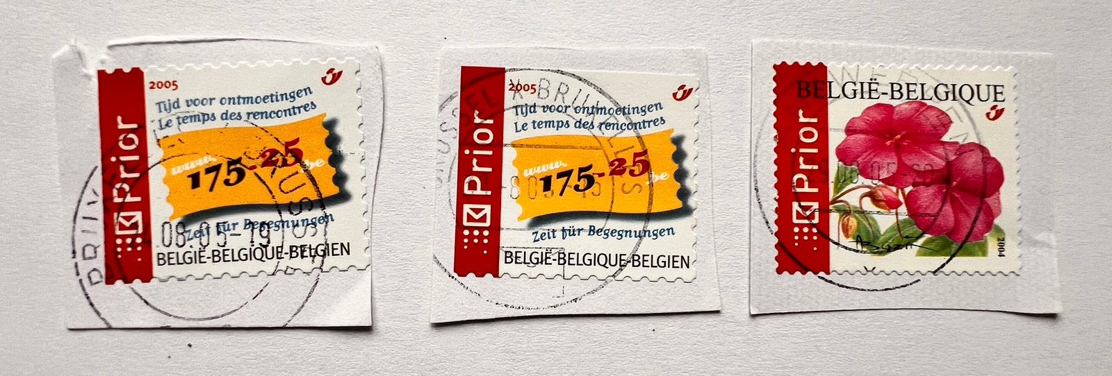 Belgische postzegels Prior - Bloemen, Tijd voor ontmoetingen, Ophalen, Gestempeld