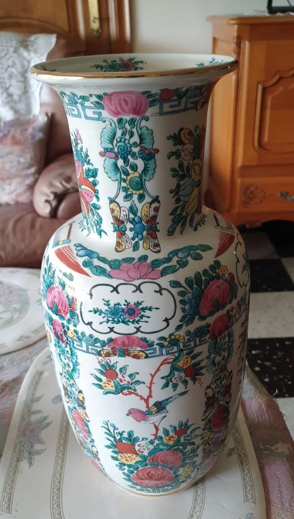 Chinese porseleinen vaas famille Rose stijl, Antiquités & Art, Antiquités | Vases, Enlèvement
