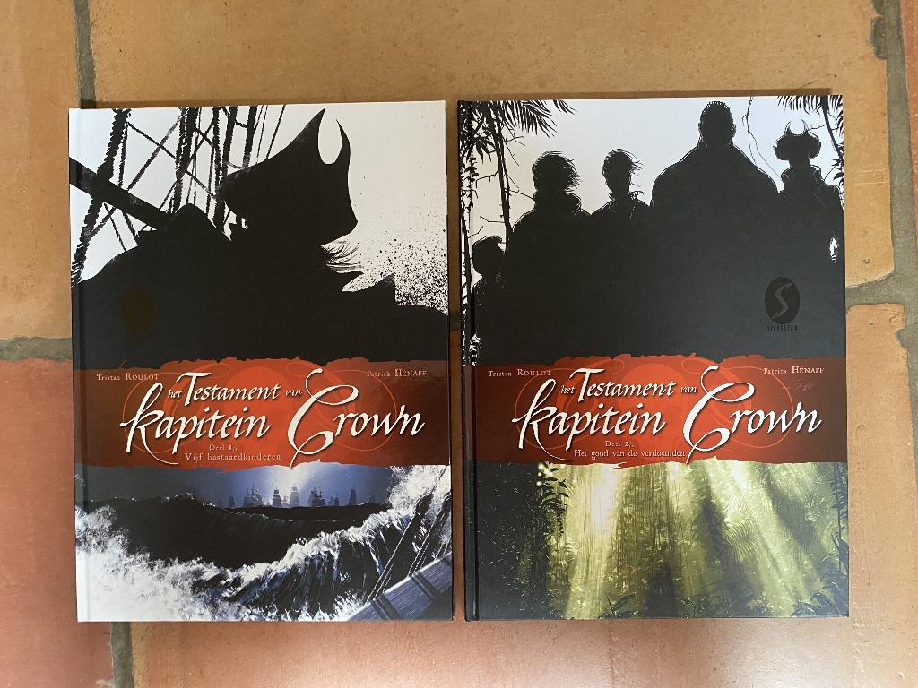 Complete stripreeks Het Testament van Kapitein Crown, Complete serie of reeks, Ophalen of Verzenden, Zo goed als nieuw
