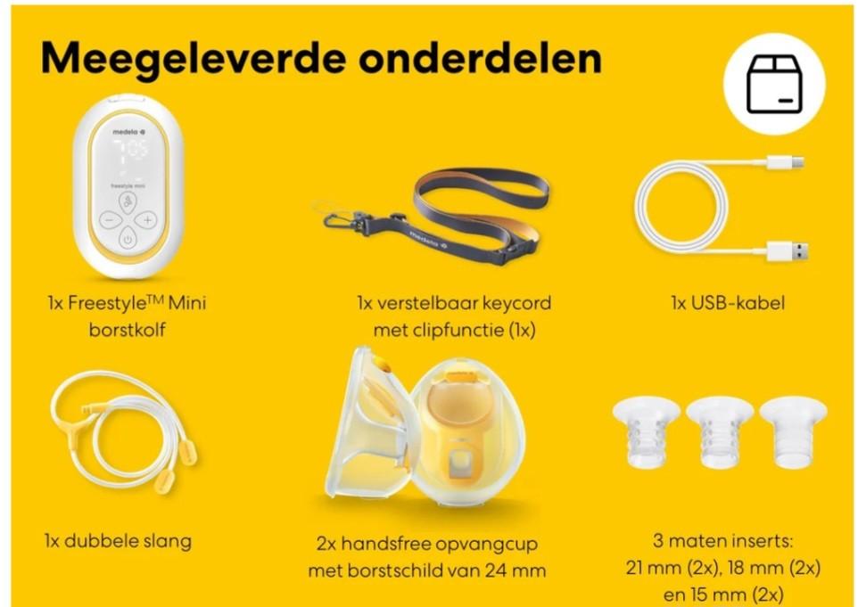 Elektrische borstkolf Medela, Ophalen, Borstkolf