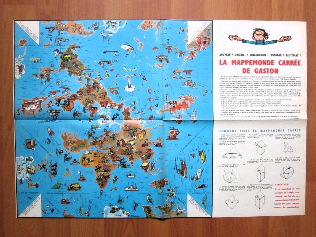 Supplément Spirou 1264 : la mappemonde carrée de Gaston Neuf, Neuf, Enlèvement ou Envoi, Une BD, Franquin