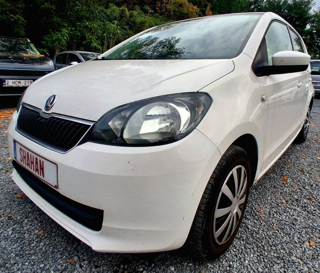 SKODA CITIGO 1.0 BENZINE – 60 PK – 12 MAANDEN GARANTIE, Auto's, Voorwielaandrijving, Stof, Bluetooth, Zwart