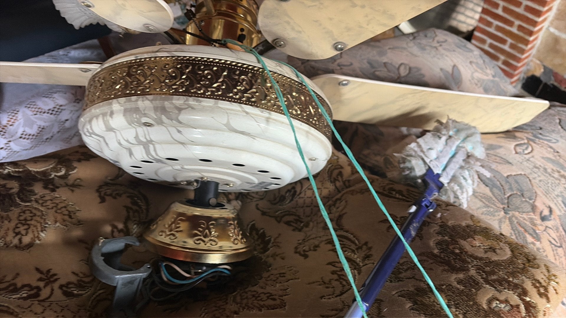 Vintage AZA plafondventilator met verlichting, Antiek en Kunst, Ophalen