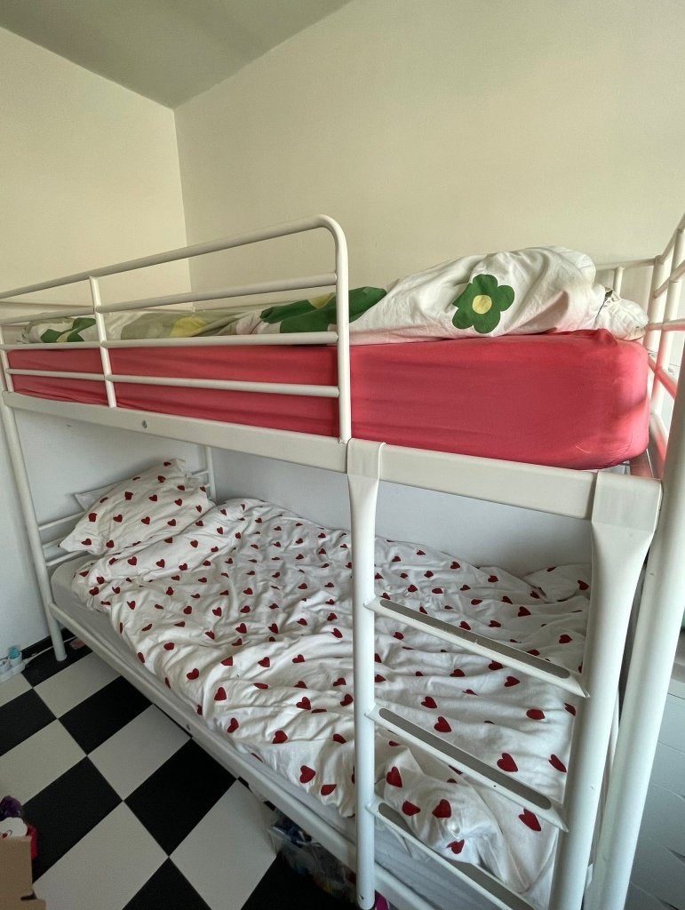 stapelbed Ikea - 2 pers - wit - model tromsö, Ophalen, Gebruikt, 90 cm, Eenpersoons