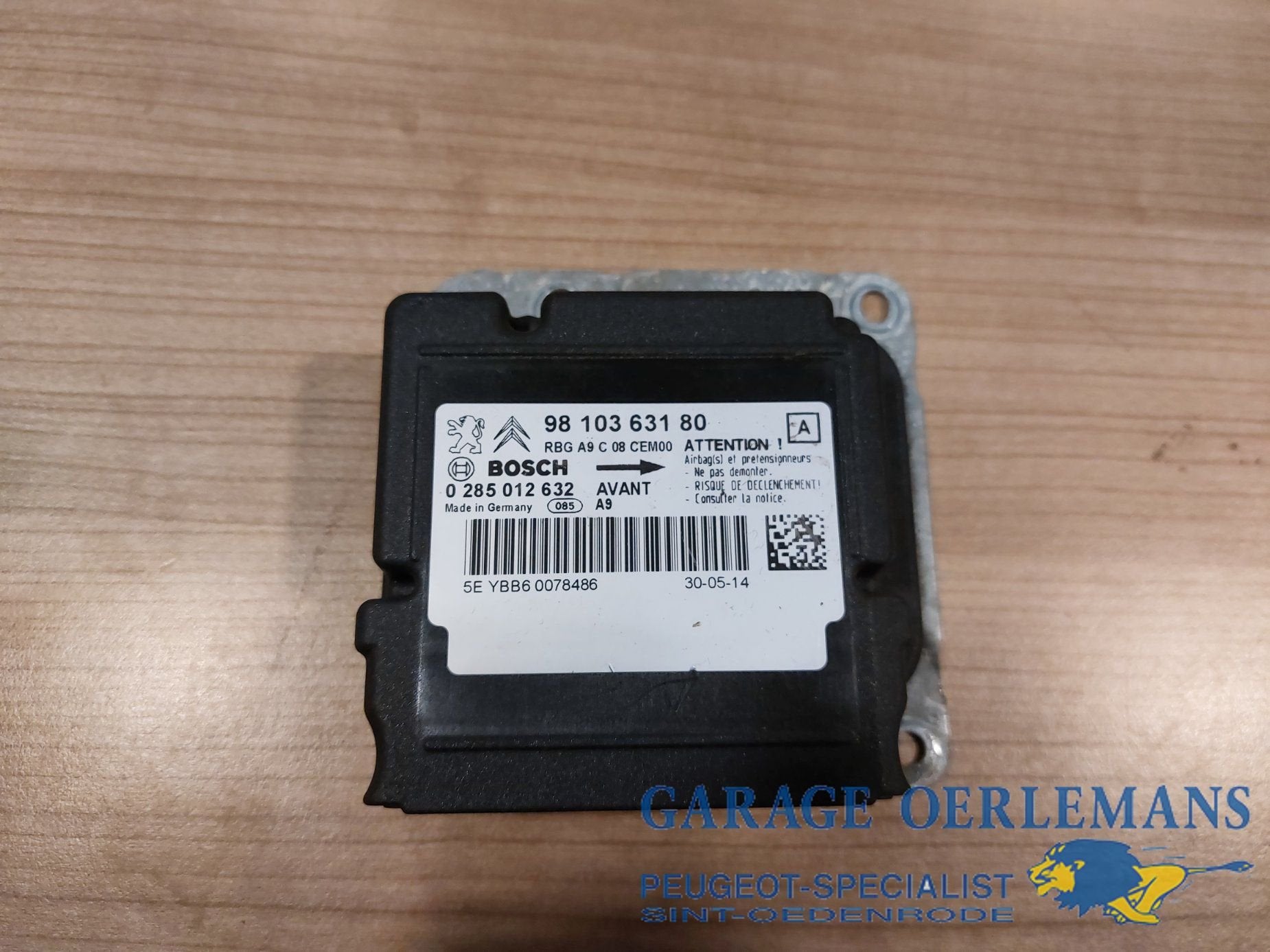 airbag module peugeot 208, 9810363180, -, Utilisé, -, ARN reconnu
