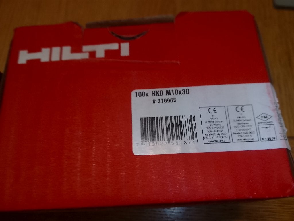 Boîtes de chevilles HILTI M8, 10 euros, et 10mm 15 euros, Ophalen, Minder dan 50 mm, Pluggen