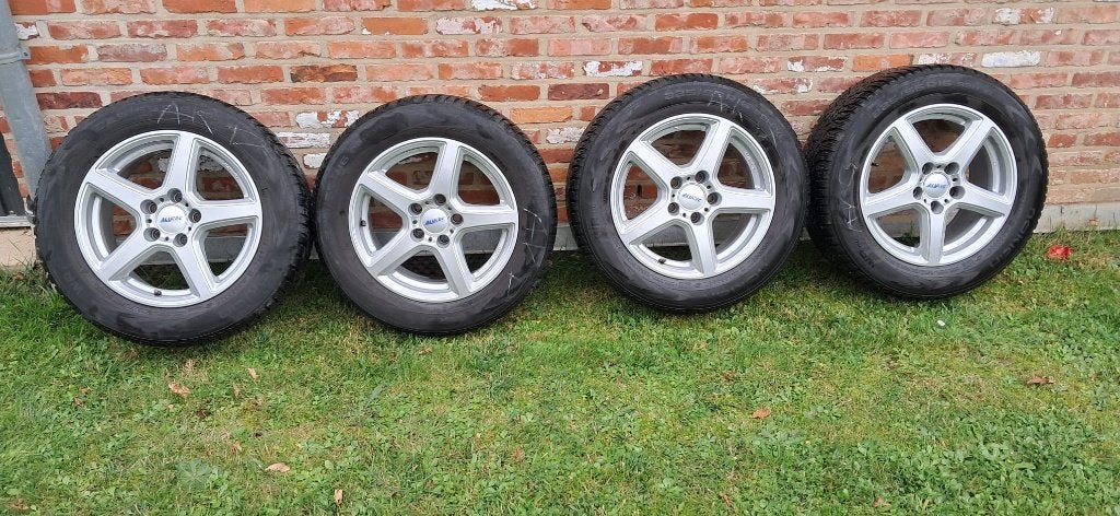4 WINTERBANDEN OP ALUMINIUM VELGEN, Ophalen, Gebruikt, 16 inch, Banden en Velgen