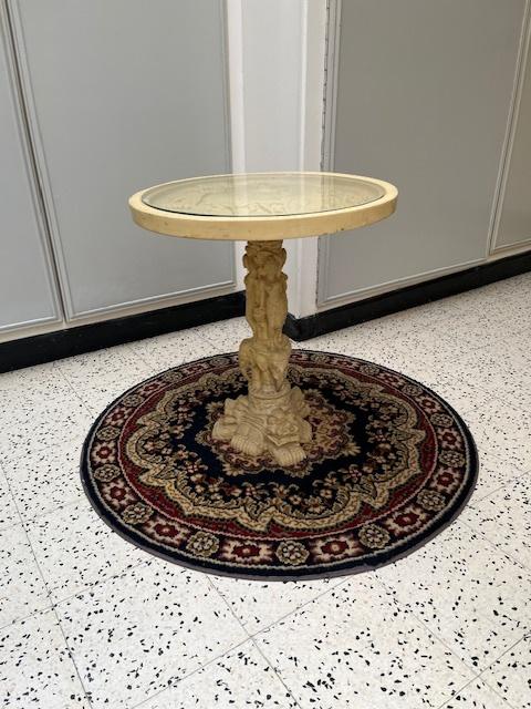 Rond tafeltje met glazen blad, Minder dan 55 cm, Rond, Zo goed als nieuw, Ophalen