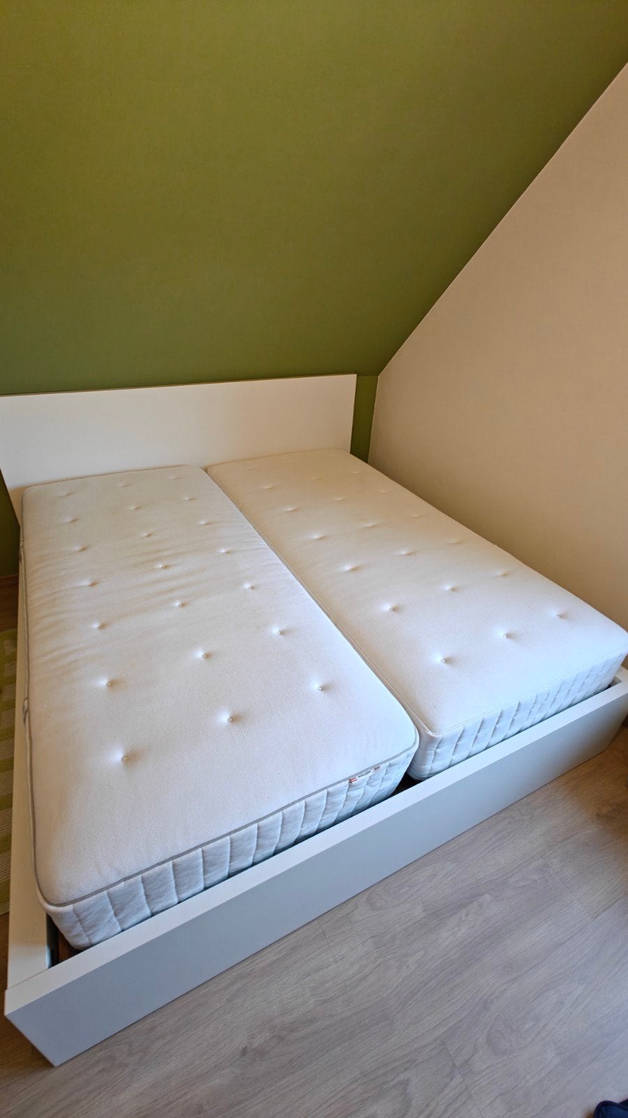 Ikea bed 180cmx200cm Malm, Huis en Inrichting, Slaapkamer | Bedden, Ophalen, Gebruikt, Wit, Tweepersoons