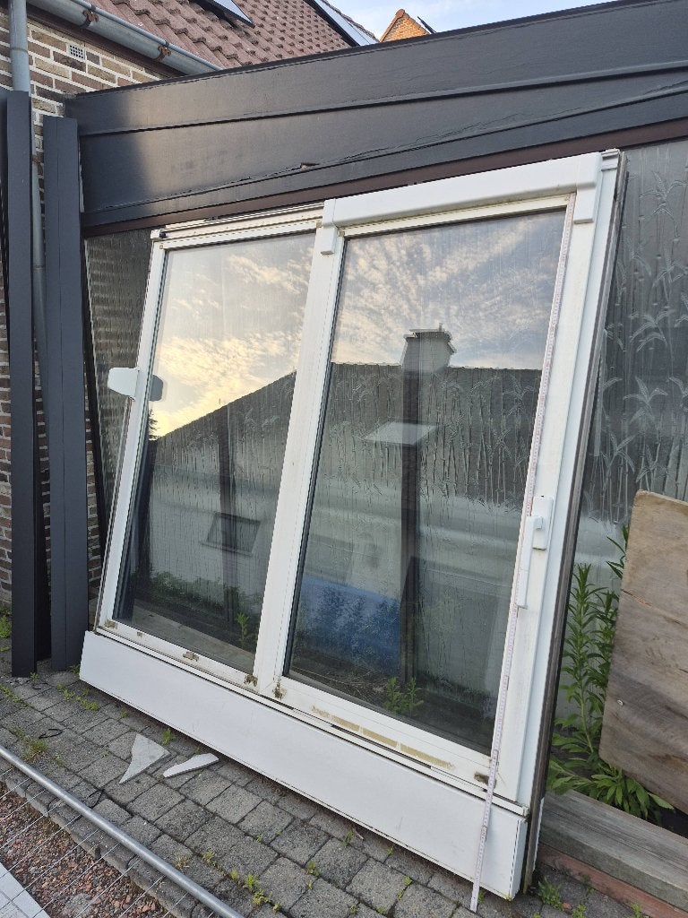 Schuifraam  met buitenmaat 2m breed - 2m07 hoog, Doe-het-zelf en Bouw, Ophalen