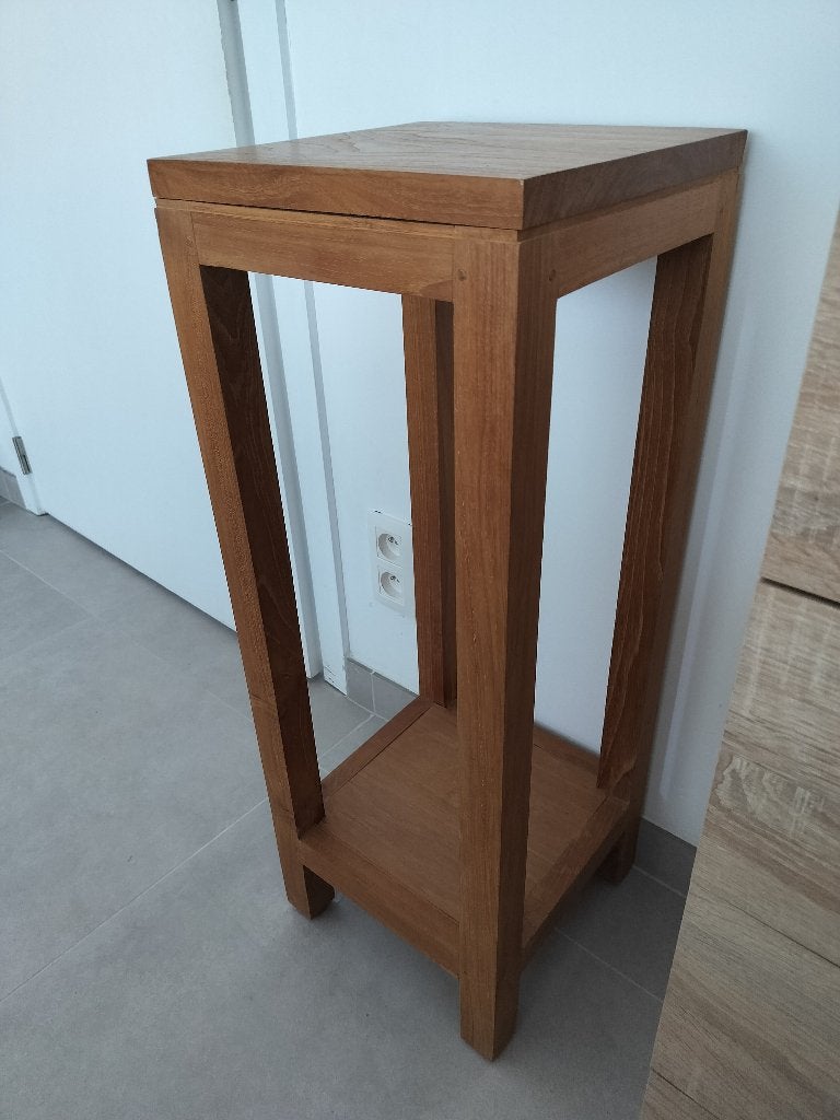 Zeer stevige plantentafel - massief eikenhout, Huis en Inrichting, Woonaccessoires | Zuilen en Pilaren, Ophalen
