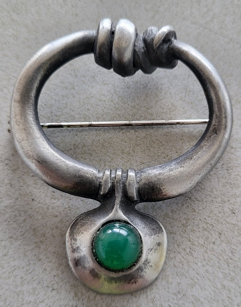 Vintage broche, Handtassen en Accessoires, Broches, Ophalen, Zo goed als nieuw, 4 tot 7 cm, Zilver