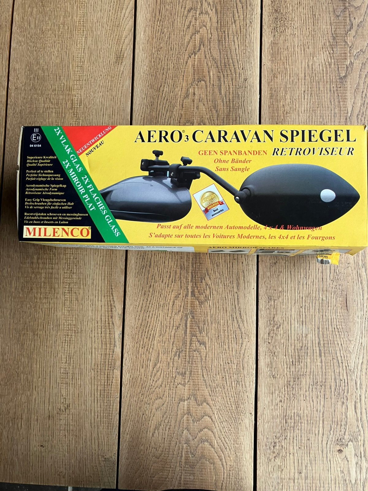 Caravan spiegel milenco, Caravans en Kamperen, Ophalen, Zo goed als nieuw