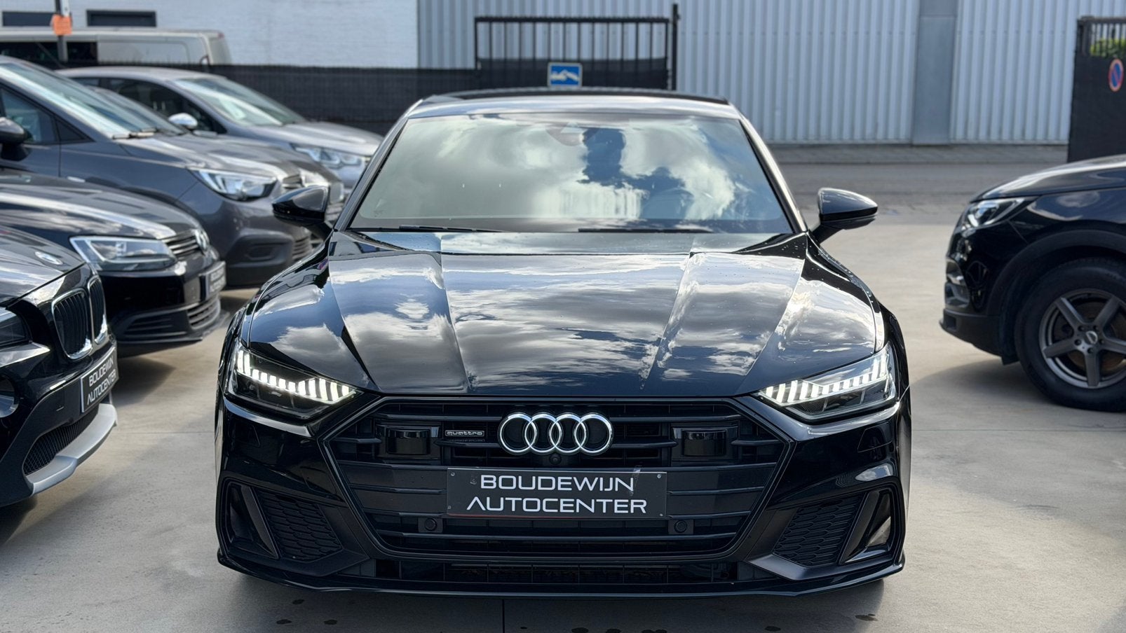 Audi a7 Hybrid benzine S-Line Matrix recent onderhouden, Auto's, Zwart, Leder, Berline, Hybride Elektrisch/Benzine