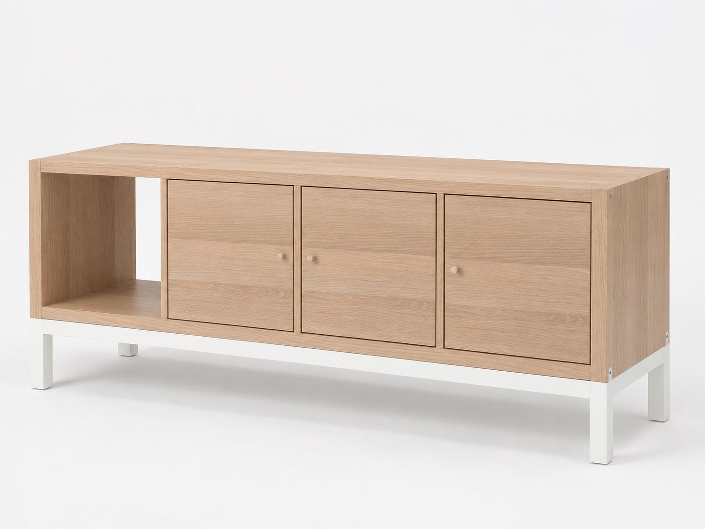 IKEA Kallax tv-meubel - gebleekt eikenhout, Huis en Inrichting, Ophalen, Zo goed als nieuw