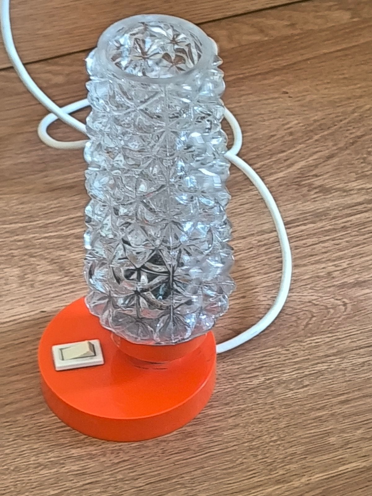 Vintage nachtlampje, jaren 70, Orange, Enlèvement ou Envoi, Vintage