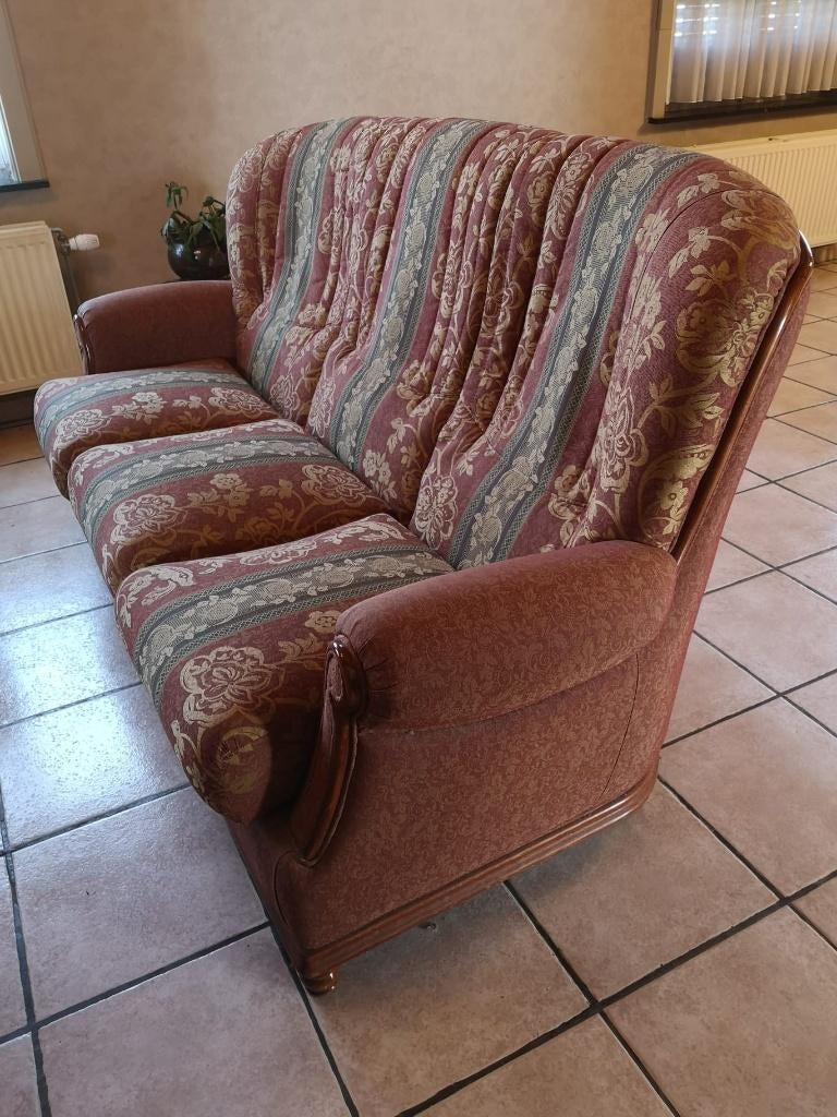 3- Zit zetel plus 2 relaxzetels, Ophalen, Gebruikt, Stof