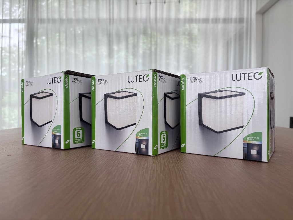 Lampes murales LED d'extérieur - Lutec Doblo - Set de 3, Enlèvement ou Envoi, Neuf, Synthétique