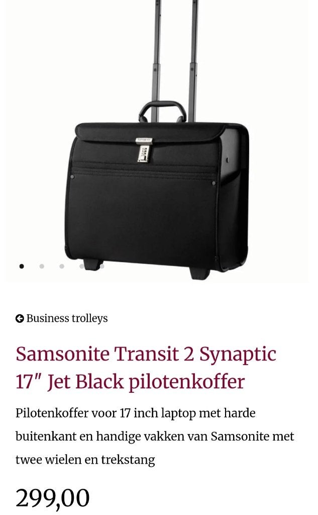 Samsonite trolly met cijferslot, Handtassen en Accessoires, Koffers, Ophalen, Hard kunststof, Minder dan 50 cm, Zo goed als nieuw
