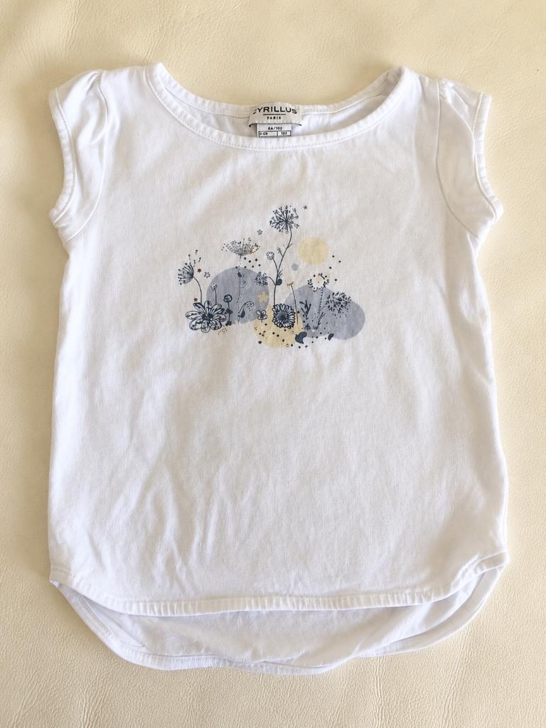 T-shirt fille, Cyrillus, 4 ans (102 cm), Enlèvement ou Envoi, Utilisé, Fille