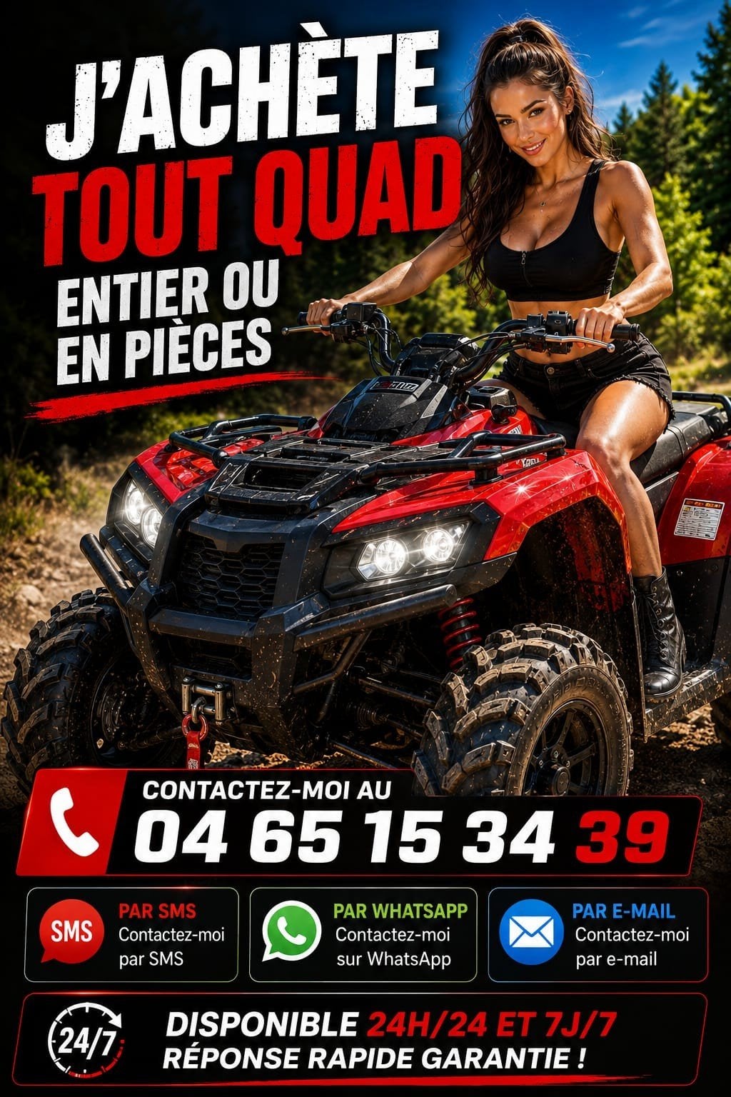 gratis ACHAT DE QUADS – NEUFS ET D’OCCASION
Nous sommes une, Motos, Quads & Trikes