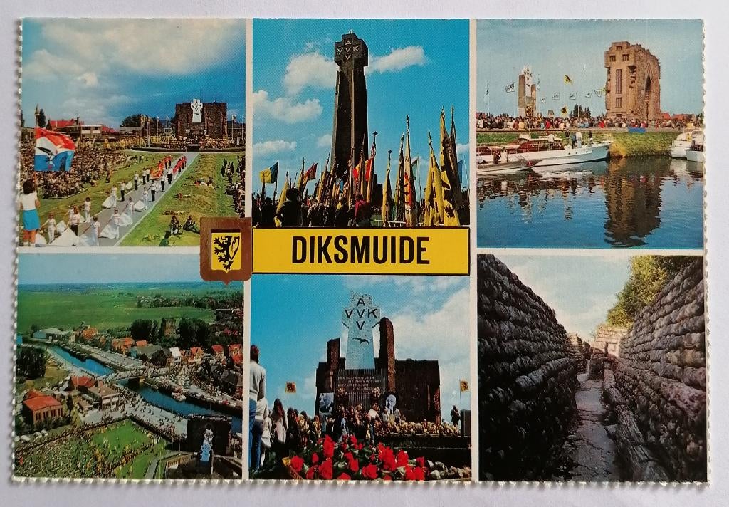 Oude postkaart IJzerbedevaart Diksmuide, Ophalen of Verzenden, 1960 tot 1980, Ongelopen, Politiek en Historie
