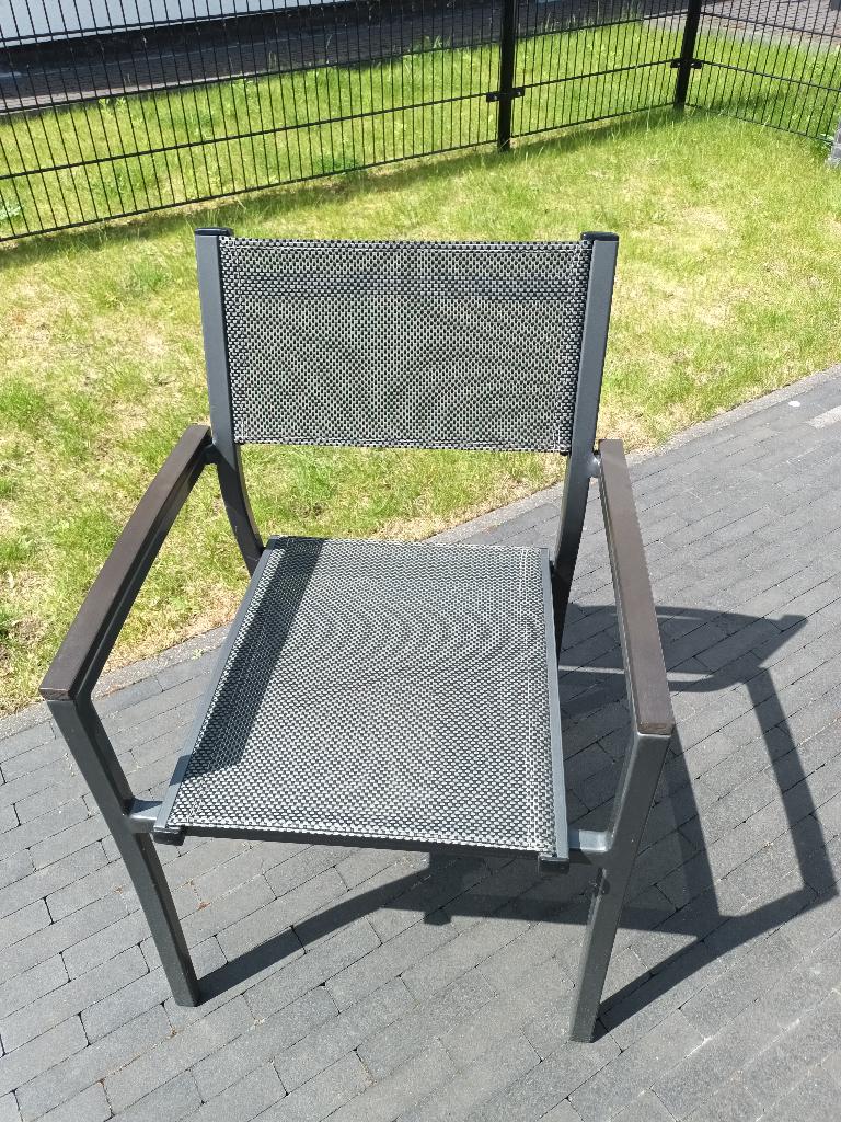 tuintafel + 4 stoelen, Tuin en Terras, Tuintafels, Ophalen, Zo goed als nieuw, Rechthoekig, Aluminium