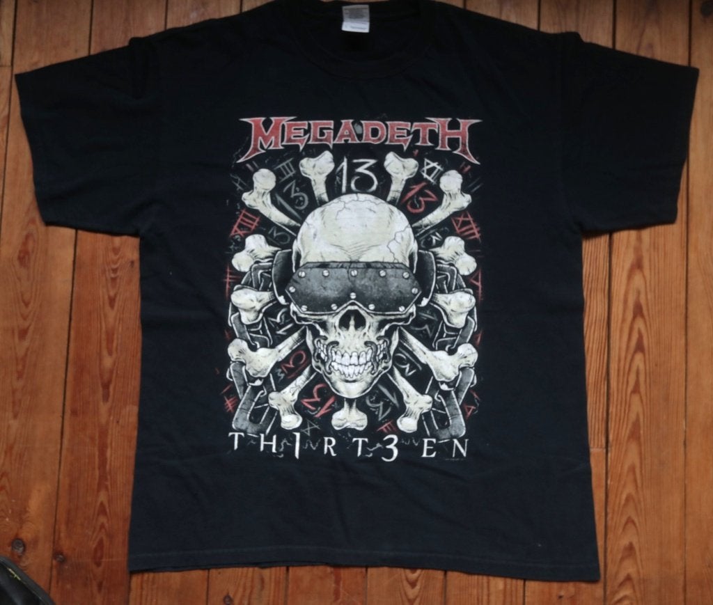 MEGADETH 2012 european tour T shirt., Cd's en Dvd's, Cd's | Hardrock en Metal, Ophalen of Verzenden, Gebruikt