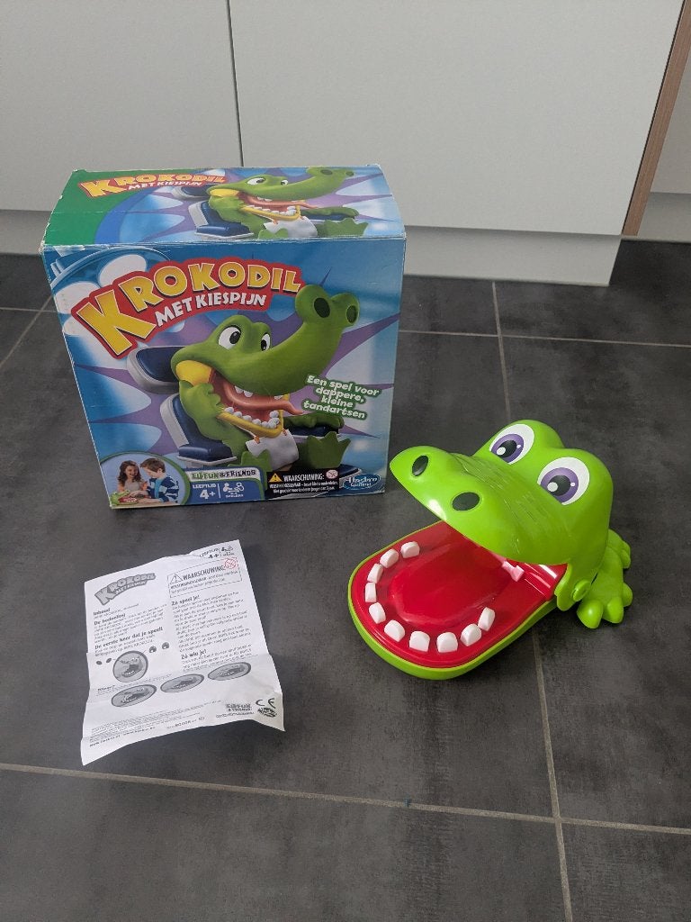 Speelgoed - spel - krokodil met kiespijn - hasbro, Ophalen of Verzenden, Gebruikt, HASBRO
