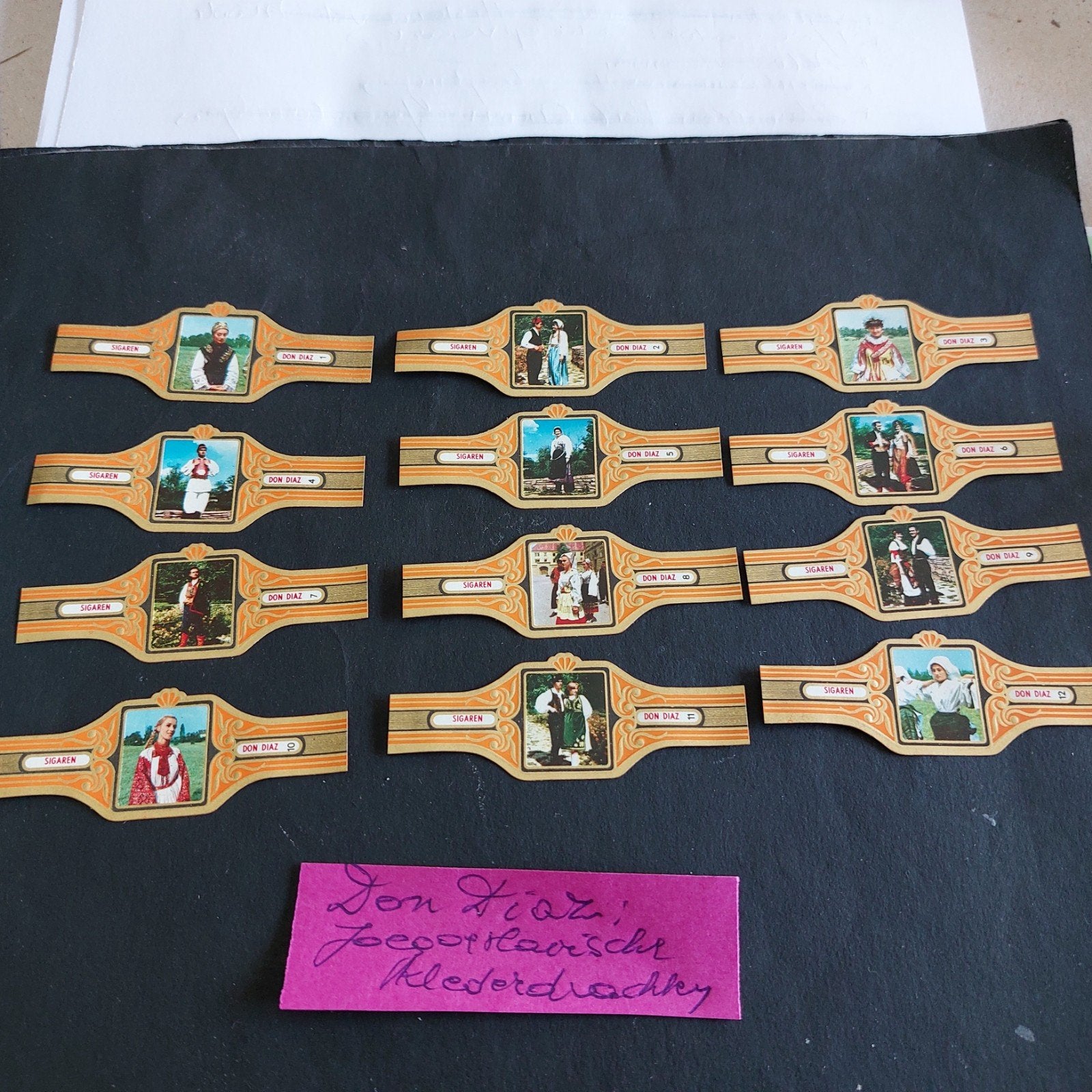 Komplete reeks sigarenbandjes Don Diaz, Ophalen of Verzenden, Sigarenbandjes