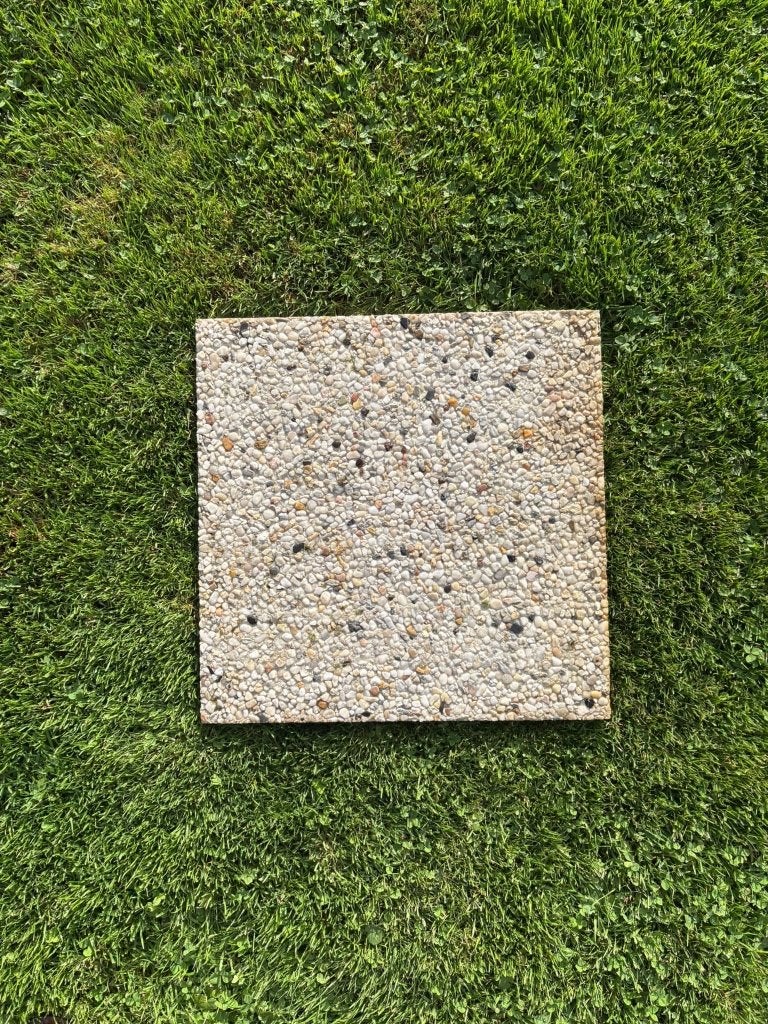 Gegravilloneerde betonplaat voor terras, bloembed..., Tuin en Terras, Ophalen, Gebruikt, Overige typen, 10 m² of meer