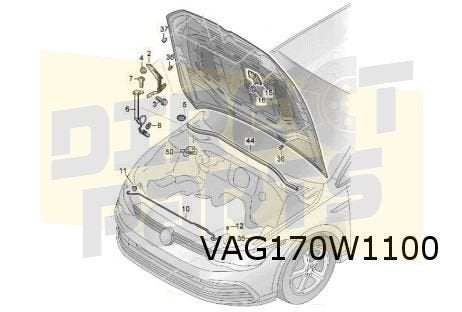Volkswagen Golf VIII (2/20-) Motorkap Origineel! 5H0823031H, Neuf, -, Volkswagen, -