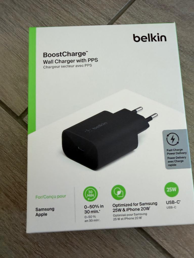 Belkin BoostCharge USB-C Snellader - 25W - PPS (Nieuw), Ophalen, Nieuw, Samsung