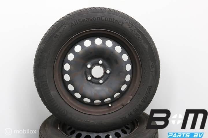 Org 15 inch velgen + 4S banden Polo 2G 2Q0601027AG, Auto-onderdelen, Banden en Velgen, Gebruikt, 15 inch, Banden en Velgen, 185 mm