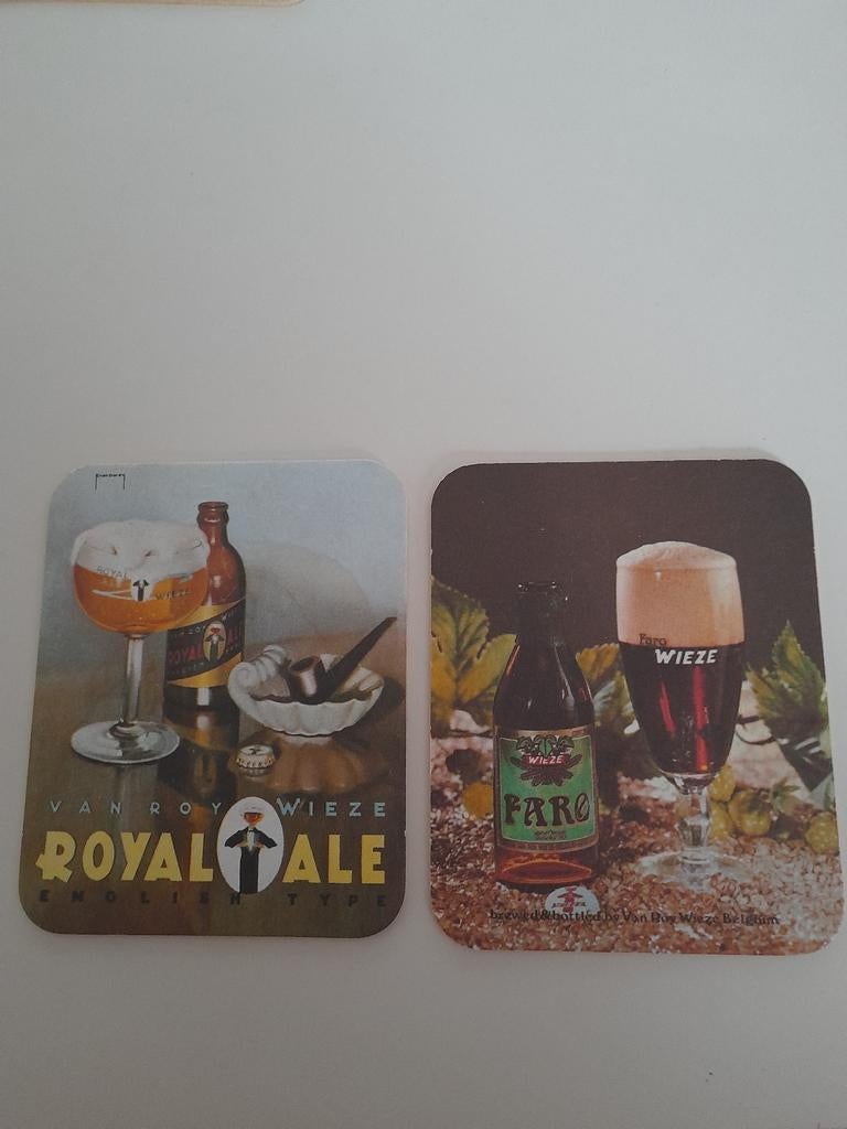 2 bierviltjes wieze-van roy, Verzamelen, Ophalen of Verzenden