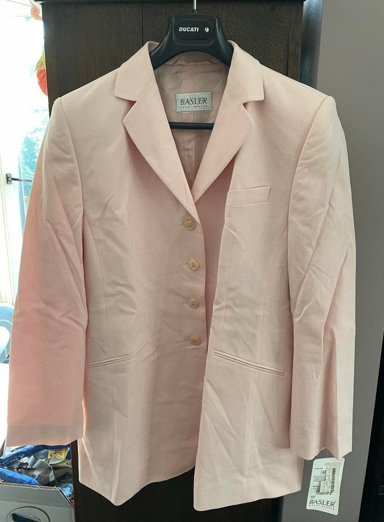 Basler Roze Vintage Blazer NWT - Maat 42 - Luxe Scheerwol, Nieuw, Ophalen of Verzenden, Roze, Basler