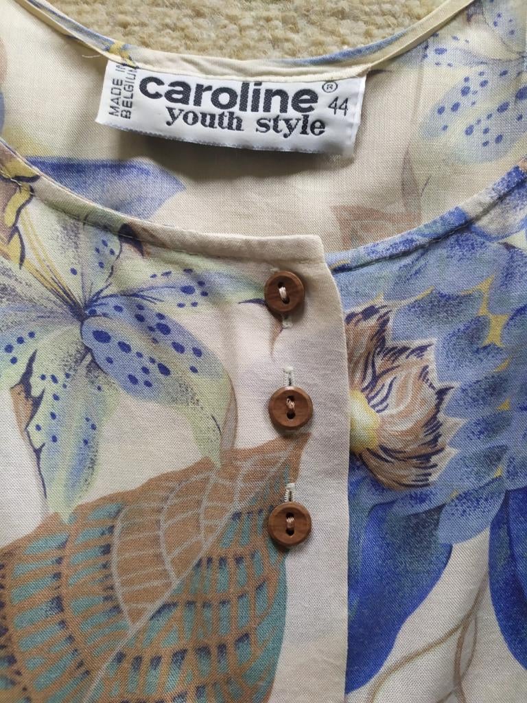 Zomers bloesje CAROLINE BISS 44 met bloemenpfint, Ophalen of Verzenden