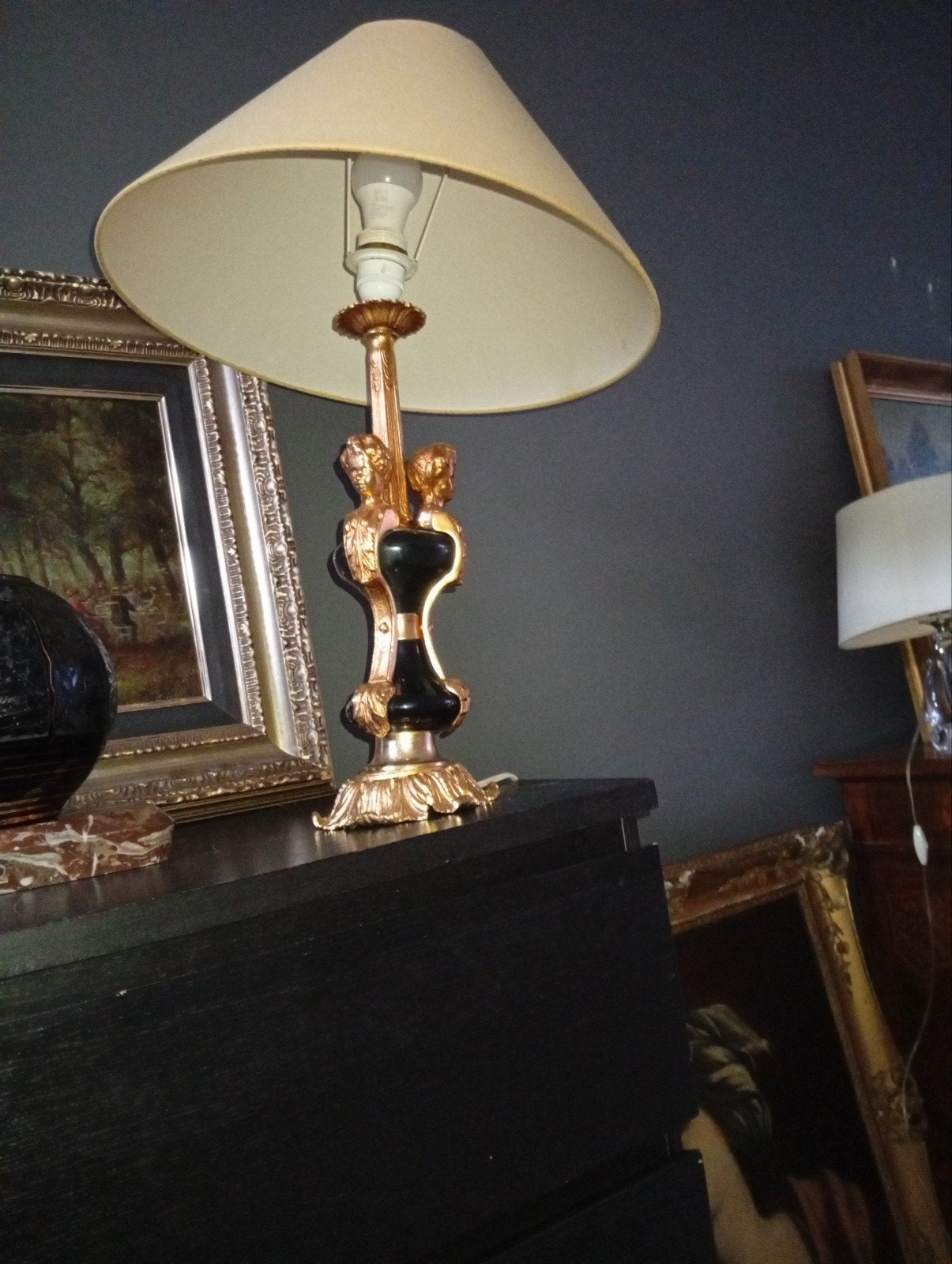lampe a poser, Maison & Meubles, Doré, Lampe figurine, Avec abat-jour, Enlèvement